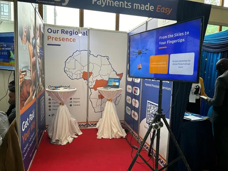 iPay exhibition booth at a conference