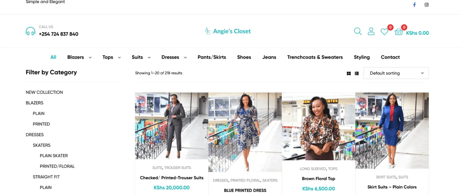 Angie's Closet online store