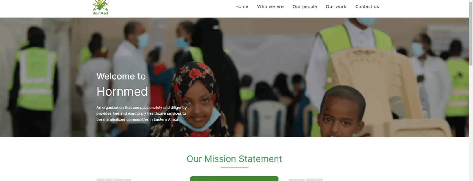 Hornmed website homepage