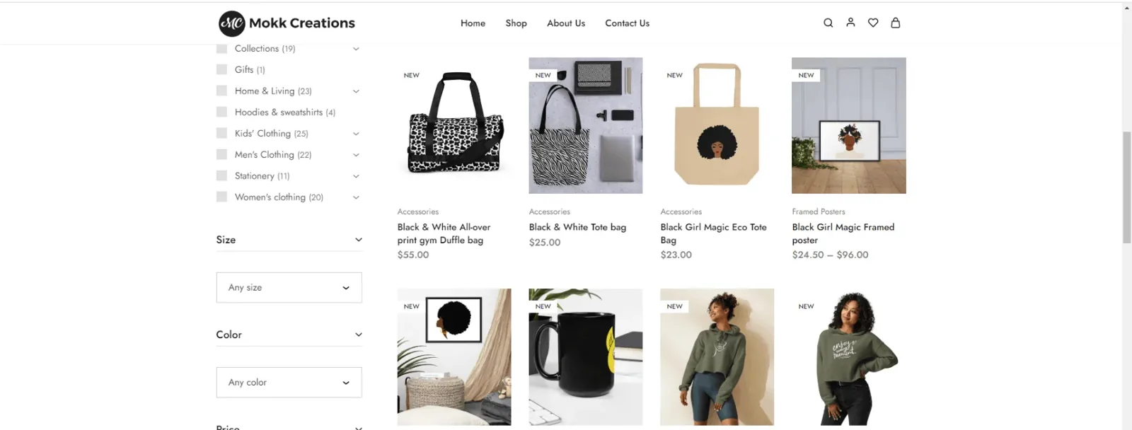 Mokk Creations online shop