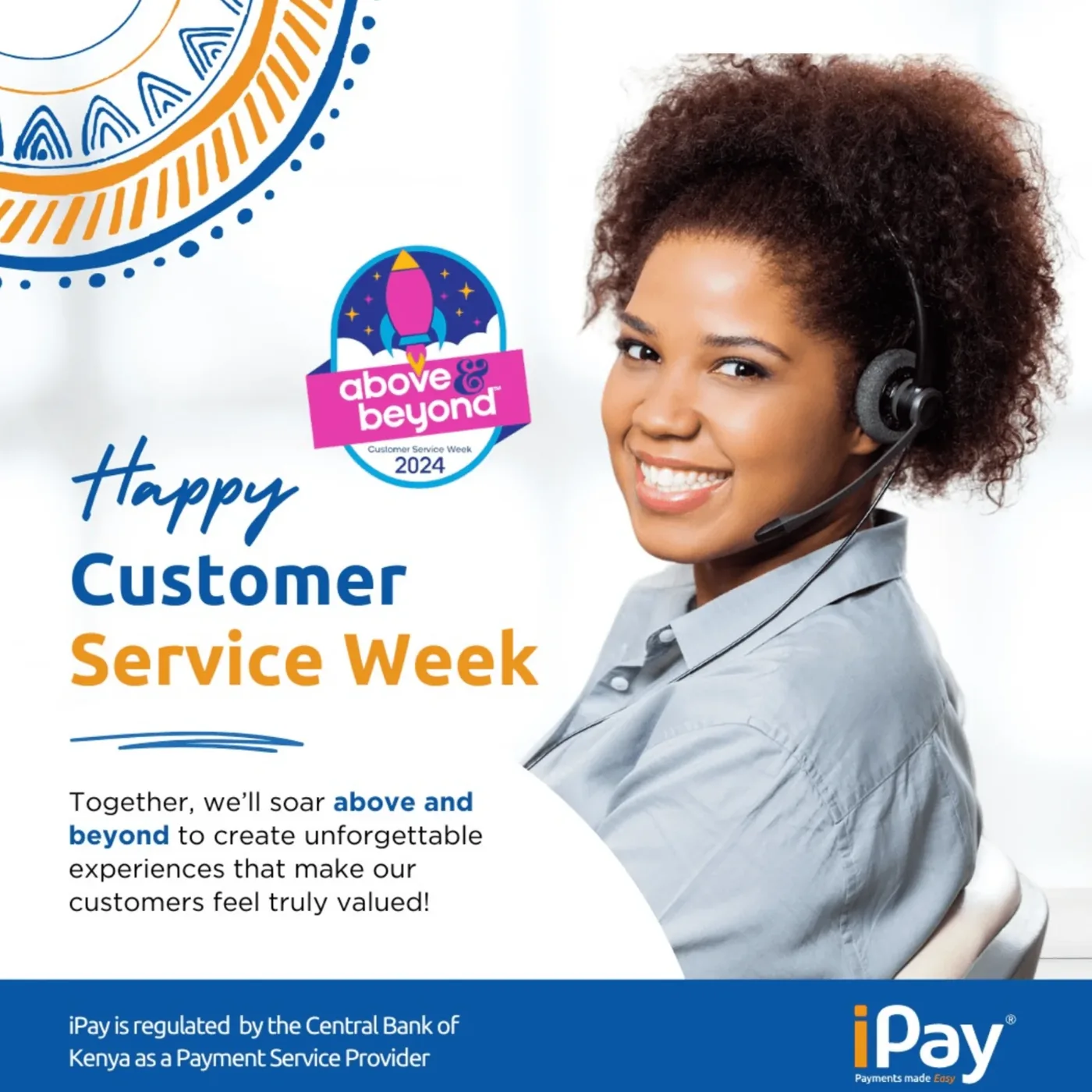 iPay Customer Service Week social media poster designed by Bravura