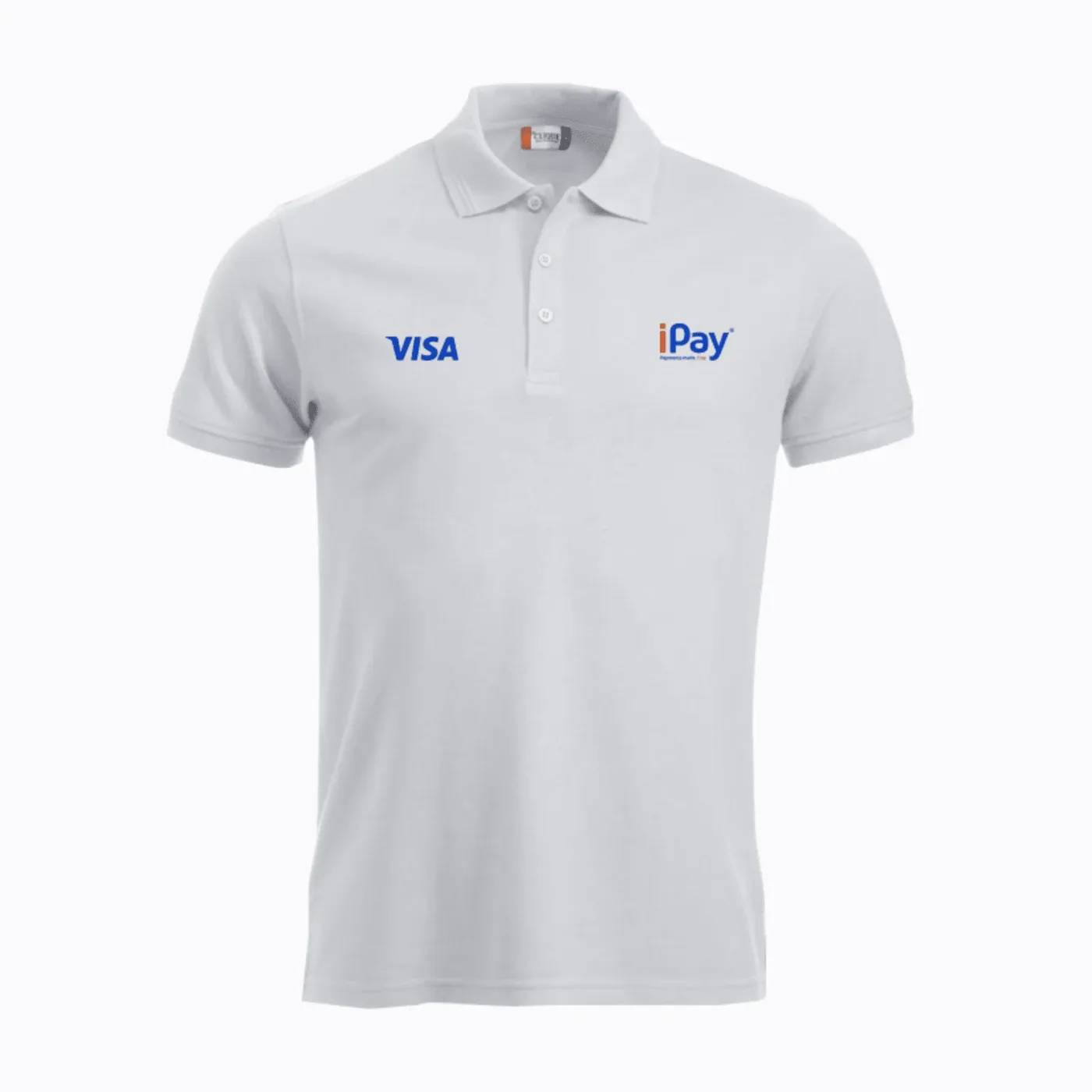 iPay and Visa branded polo shirt