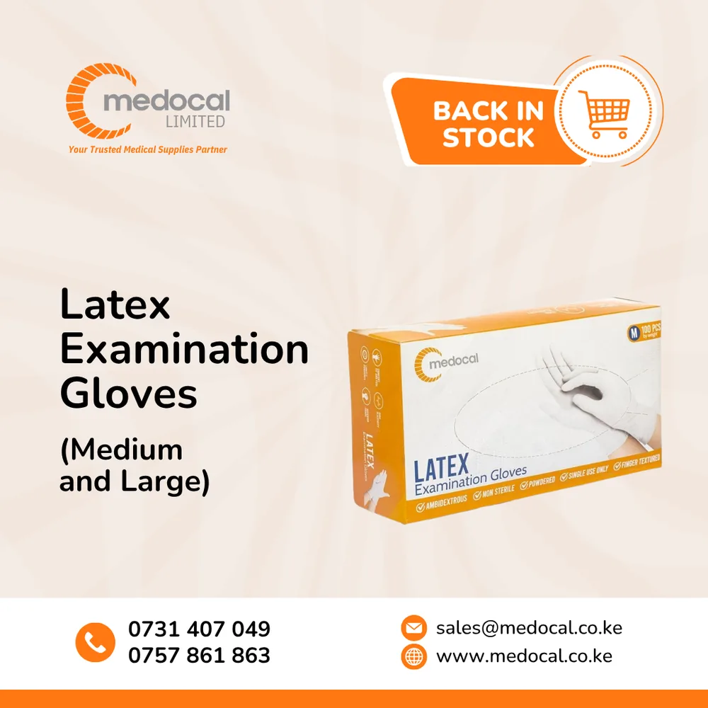 Latex examination gloves back in stock