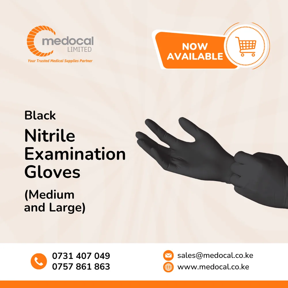 Black nitrile examination gloves now available