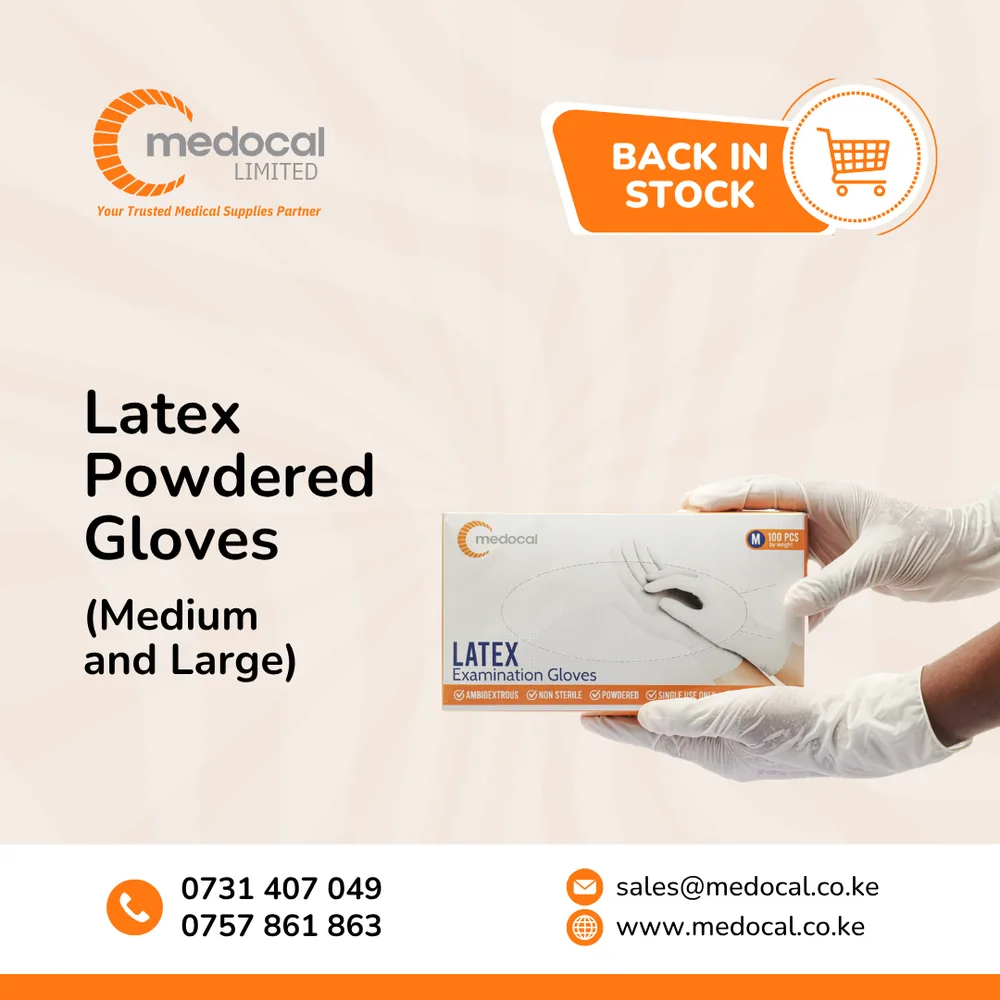 Latex powdered gloves back in stock