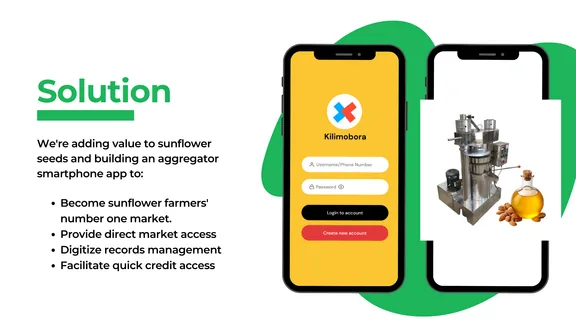 Pitch deck: solution slide