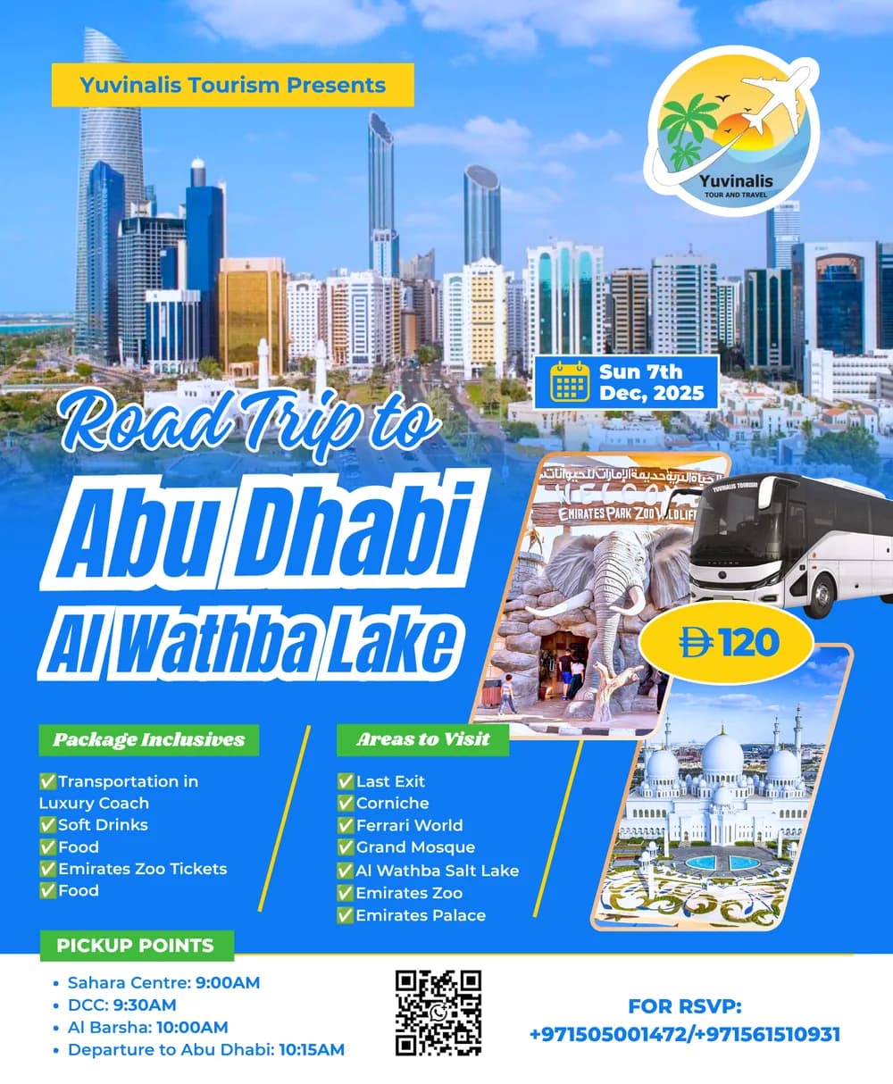 Road trip to Abu Dhabi and Al Wathba Lake